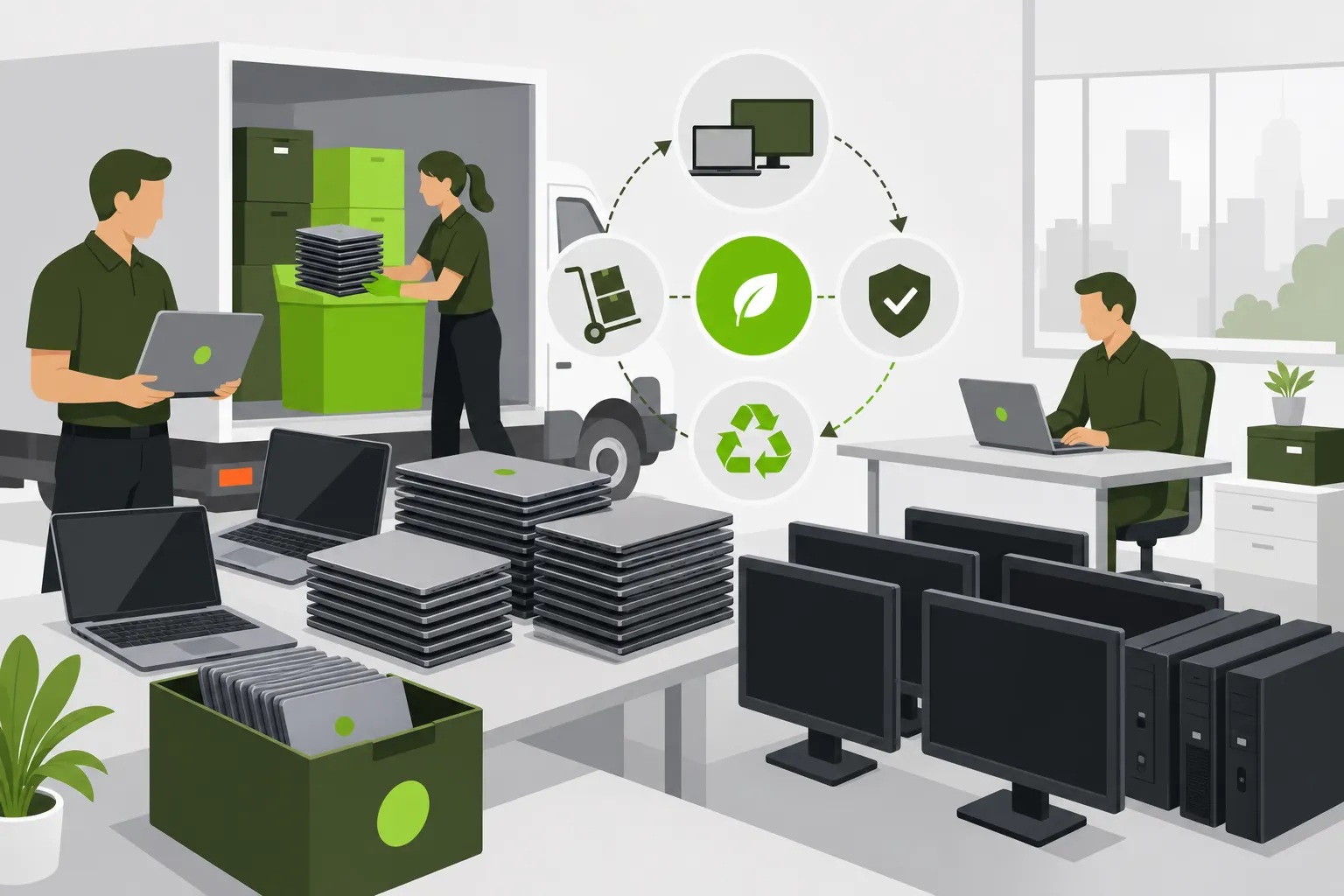 Bulk electronics pickup and logistics